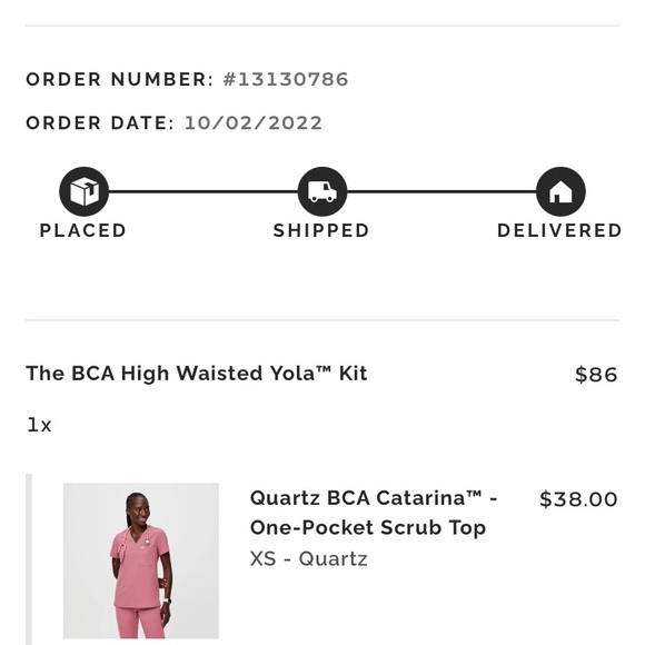 FIGS Quartz Catarina One Pocket Top XS - Picture 4 of 4